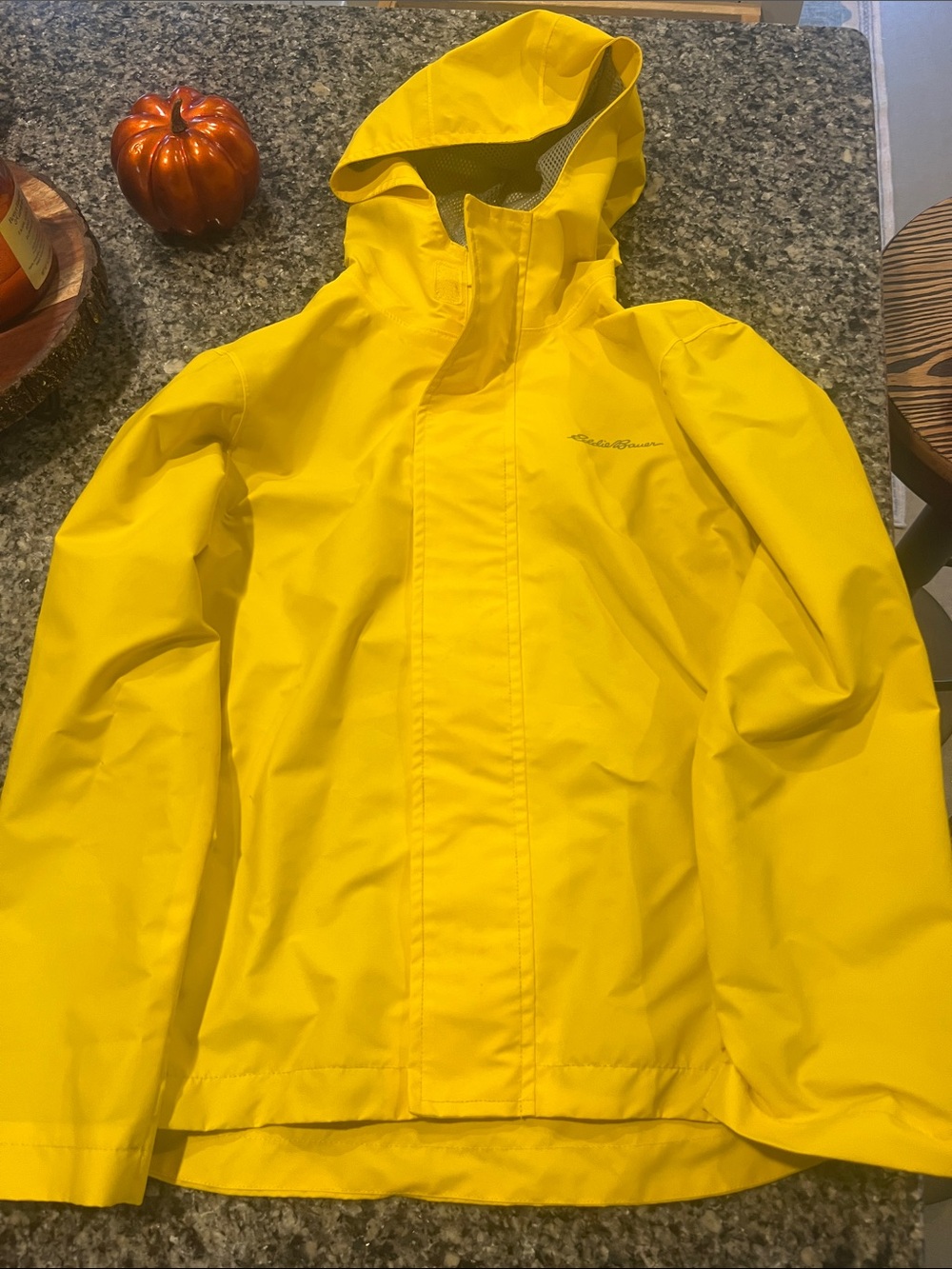 Eddie Bauer Bright Yellow Kids' Hooded Rain Jacket